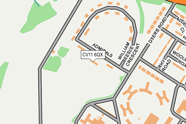 CV11 6QX map - OS OpenMap – Local (Ordnance Survey) CV11 6QX map - OS OpenMap – Local (Ordnance Survey)