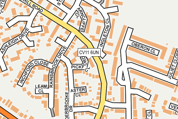 CV11 6UN map - OS OpenMap – Local (Ordnance Survey) CV11 6UN map - OS OpenMap – Local (Ordnance Survey)