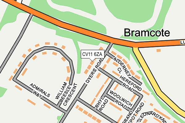 CV11 6ZA map - OS OpenMap – Local (Ordnance Survey) CV11 6ZA map - OS OpenMap – Local (Ordnance Survey)