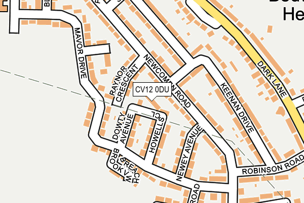 CV12 0DU map - OS OpenMap – Local (Ordnance Survey) CV12 0DU map - OS OpenMap – Local (Ordnance Survey)