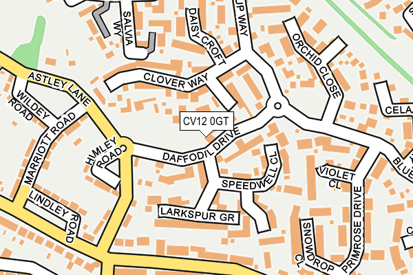 CV12 0GT map - OS OpenMap – Local (Ordnance Survey) CV12 0GT map - OS OpenMap – Local (Ordnance Survey)