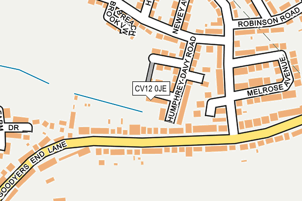 CV12 0JE map - OS OpenMap – Local (Ordnance Survey) CV12 0JE map - OS OpenMap – Local (Ordnance Survey)