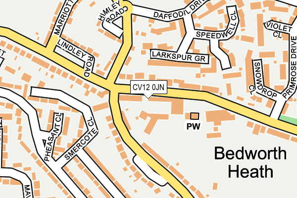 CV12 0JN map - OS OpenMap – Local (Ordnance Survey) CV12 0JN map - OS OpenMap – Local (Ordnance Survey)