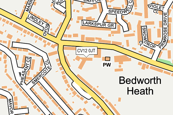 CV12 0JT map - OS OpenMap – Local (Ordnance Survey) CV12 0JT map - OS OpenMap – Local (Ordnance Survey)