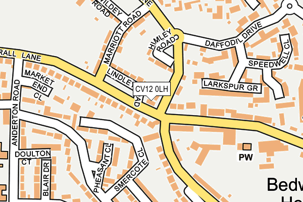 CV12 0LH map - OS OpenMap – Local (Ordnance Survey) CV12 0LH map - OS OpenMap – Local (Ordnance Survey)
