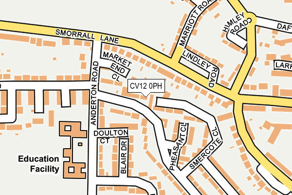 CV12 0PH map - OS OpenMap – Local (Ordnance Survey) CV12 0PH map - OS OpenMap – Local (Ordnance Survey)