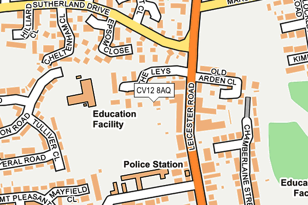 CV12 8AQ map - OS OpenMap – Local (Ordnance Survey) CV12 8AQ map - OS OpenMap – Local (Ordnance Survey)