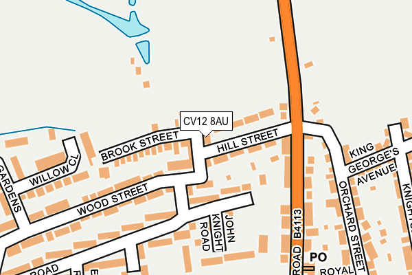 CV12 8AU map - OS OpenMap – Local (Ordnance Survey) CV12 8AU map - OS OpenMap – Local (Ordnance Survey)