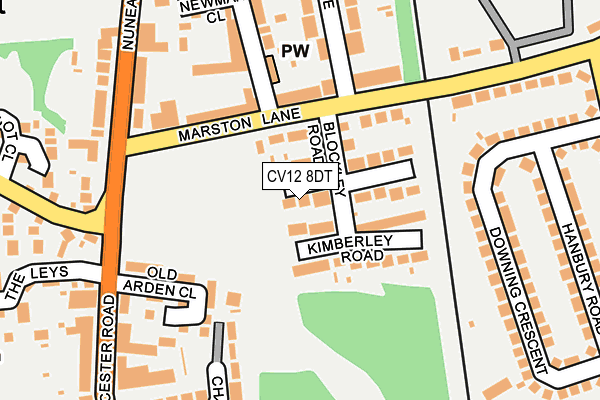 CV12 8DT map - OS OpenMap – Local (Ordnance Survey) CV12 8DT map - OS OpenMap – Local (Ordnance Survey)