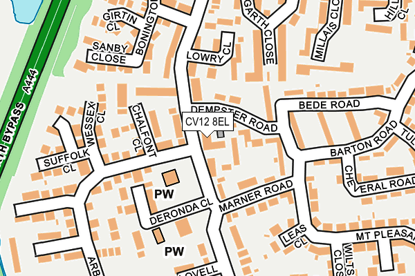 CV12 8EL map - OS OpenMap – Local (Ordnance Survey) CV12 8EL map - OS OpenMap – Local (Ordnance Survey)