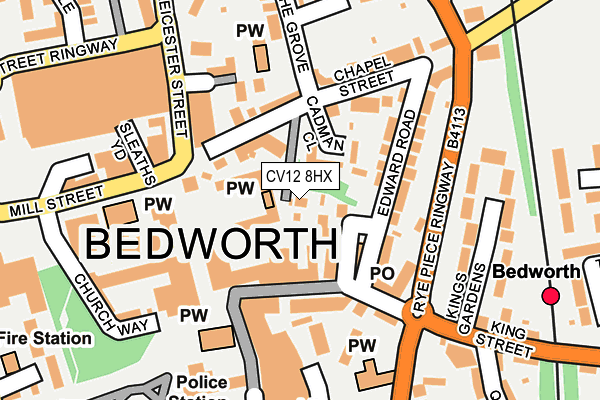 CV12 8HX map - OS OpenMap – Local (Ordnance Survey) CV12 8HX map - OS OpenMap – Local (Ordnance Survey)