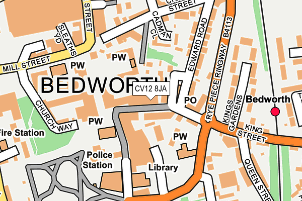 CV12 8JA map - OS OpenMap – Local (Ordnance Survey) CV12 8JA map - OS OpenMap – Local (Ordnance Survey)