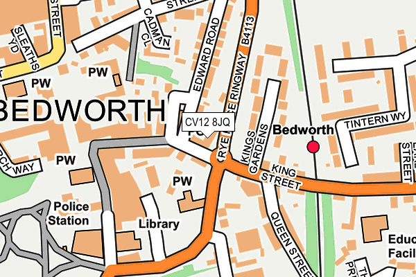 CV12 8JQ map - OS OpenMap – Local (Ordnance Survey) CV12 8JQ map - OS OpenMap – Local (Ordnance Survey)