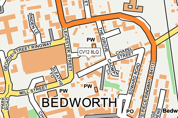 CV12 8LQ map - OS OpenMap – Local (Ordnance Survey) CV12 8LQ map - OS OpenMap – Local (Ordnance Survey)