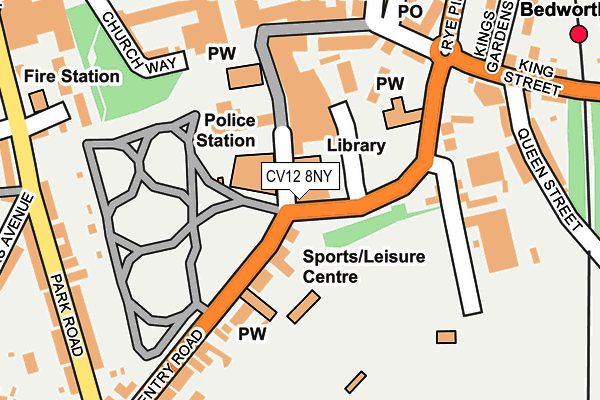 CV12 8NY map - OS OpenMap – Local (Ordnance Survey) CV12 8NY map - OS OpenMap – Local (Ordnance Survey)