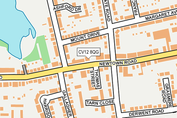 CV12 8QG map - OS OpenMap – Local (Ordnance Survey)