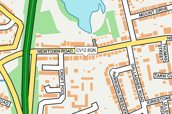 CV12 8QN map - OS OpenMap – Local (Ordnance Survey) CV12 8QN map - OS OpenMap – Local (Ordnance Survey)