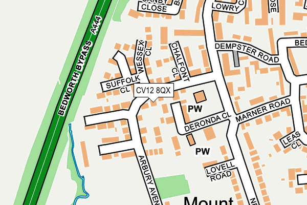 CV12 8QX map - OS OpenMap – Local (Ordnance Survey) CV12 8QX map - OS OpenMap – Local (Ordnance Survey)