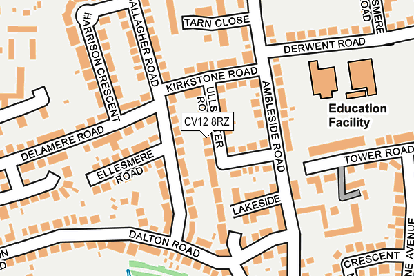 CV12 8RZ map - OS OpenMap – Local (Ordnance Survey) CV12 8RZ map - OS OpenMap – Local (Ordnance Survey)