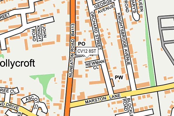 CV12 8ST map - OS OpenMap – Local (Ordnance Survey) CV12 8ST map - OS OpenMap – Local (Ordnance Survey)