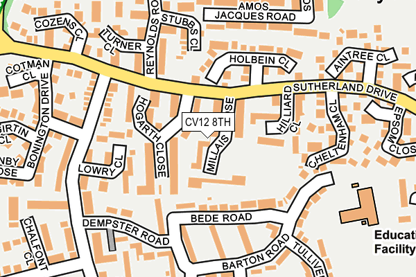 CV12 8TH map - OS OpenMap – Local (Ordnance Survey) CV12 8TH map - OS OpenMap – Local (Ordnance Survey)