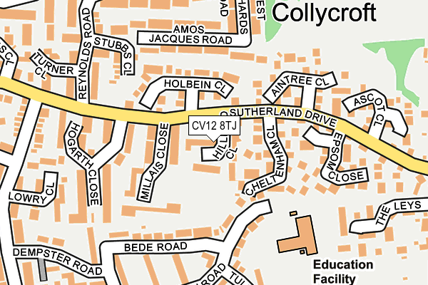 CV12 8TJ map - OS OpenMap – Local (Ordnance Survey) CV12 8TJ map - OS OpenMap – Local (Ordnance Survey)
