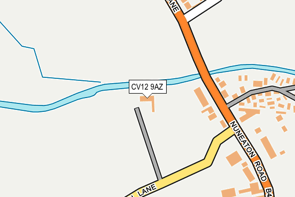 CV12 9AZ map - OS OpenMap – Local (Ordnance Survey) CV12 9AZ map - OS OpenMap – Local (Ordnance Survey)