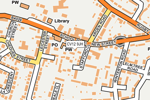 CV12 9JH map - OS OpenMap – Local (Ordnance Survey) CV12 9JH map - OS OpenMap – Local (Ordnance Survey)
