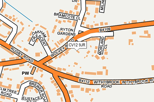 CV12 9JR map - OS OpenMap – Local (Ordnance Survey) CV12 9JR map - OS OpenMap – Local (Ordnance Survey)