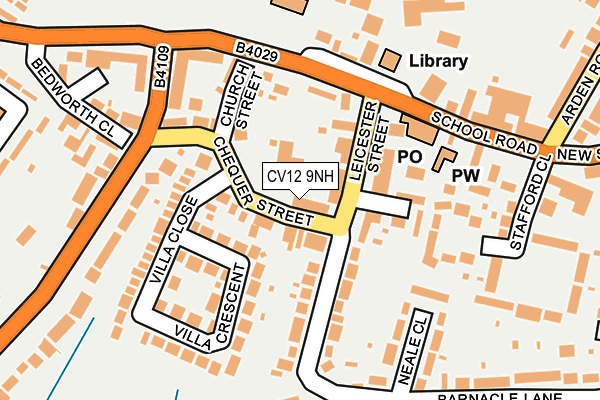 CV12 9NH map - OS OpenMap – Local (Ordnance Survey) CV12 9NH map - OS OpenMap – Local (Ordnance Survey)