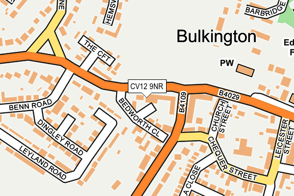 CV12 9NR map - OS OpenMap – Local (Ordnance Survey) CV12 9NR map - OS OpenMap – Local (Ordnance Survey)