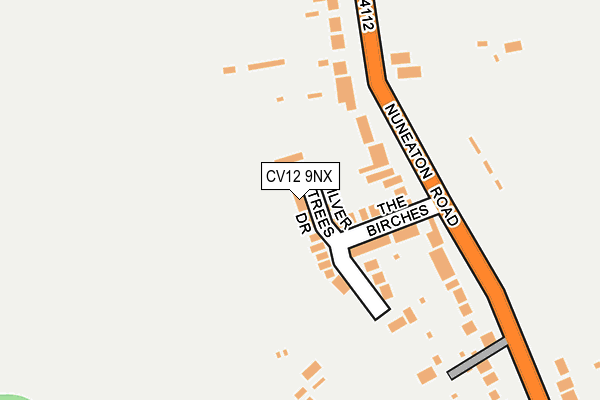 CV12 9NX map - OS OpenMap – Local (Ordnance Survey) CV12 9NX map - OS OpenMap – Local (Ordnance Survey)