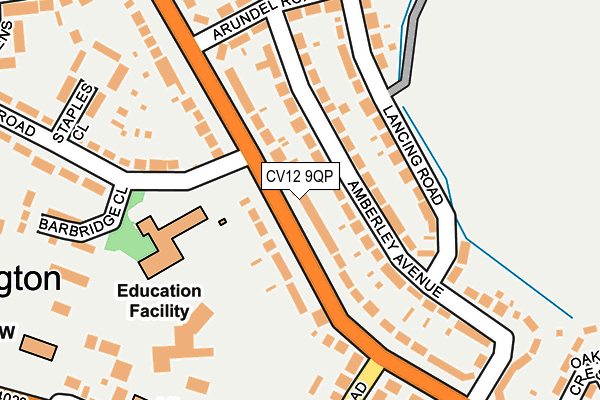 CV12 9QP map - OS OpenMap – Local (Ordnance Survey) CV12 9QP map - OS OpenMap – Local (Ordnance Survey)