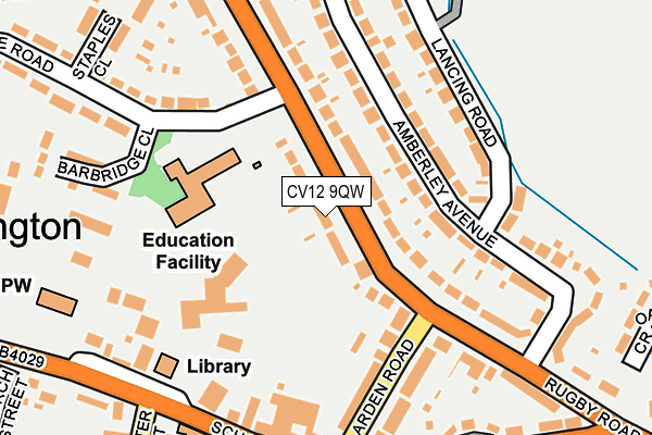 CV12 9QW map - OS OpenMap – Local (Ordnance Survey) CV12 9QW map - OS OpenMap – Local (Ordnance Survey)