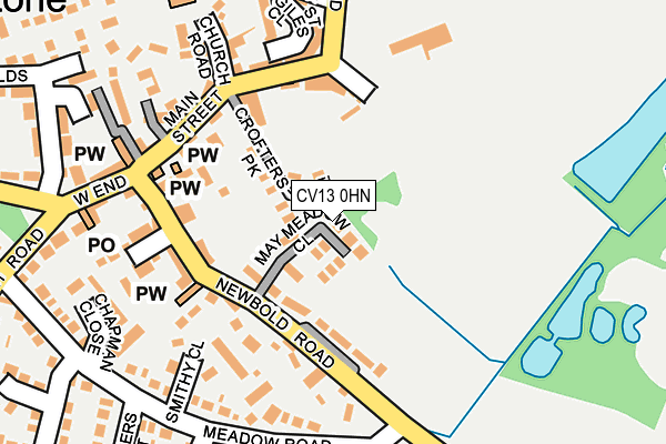 CV13 0HN map - OS OpenMap – Local (Ordnance Survey) CV13 0HN map - OS OpenMap – Local (Ordnance Survey)