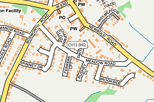CV13 0HQ map - OS OpenMap – Local (Ordnance Survey) CV13 0HQ map - OS OpenMap – Local (Ordnance Survey)