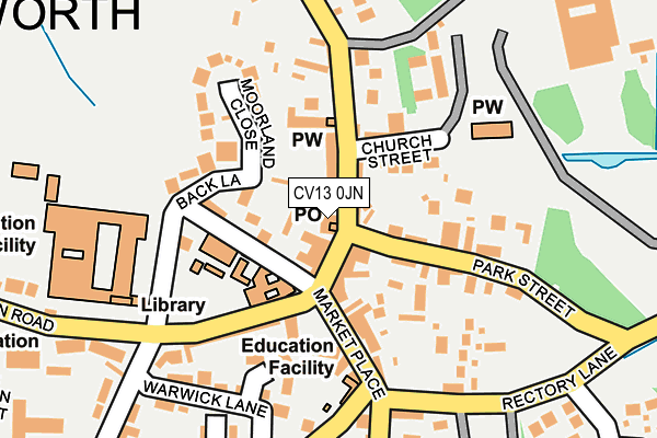 CV13 0JN map - OS OpenMap – Local (Ordnance Survey) CV13 0JN map - OS OpenMap – Local (Ordnance Survey)