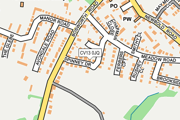 CV13 0JQ map - OS OpenMap – Local (Ordnance Survey) CV13 0JQ map - OS OpenMap – Local (Ordnance Survey)