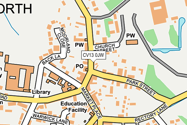 CV13 0JW map - OS OpenMap – Local (Ordnance Survey) CV13 0JW map - OS OpenMap – Local (Ordnance Survey)