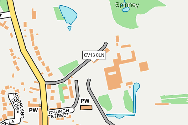 CV13 0LN map - OS OpenMap – Local (Ordnance Survey) CV13 0LN map - OS OpenMap – Local (Ordnance Survey)