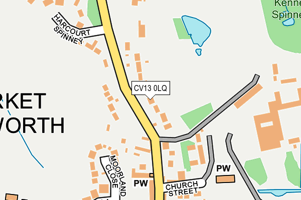 CV13 0LQ map - OS OpenMap – Local (Ordnance Survey)