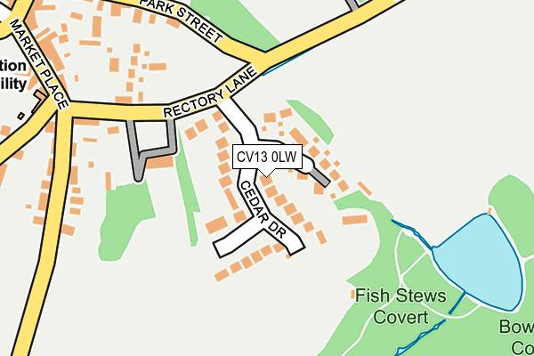 CV13 0LW map - OS OpenMap – Local (Ordnance Survey) CV13 0LW map - OS OpenMap – Local (Ordnance Survey)
