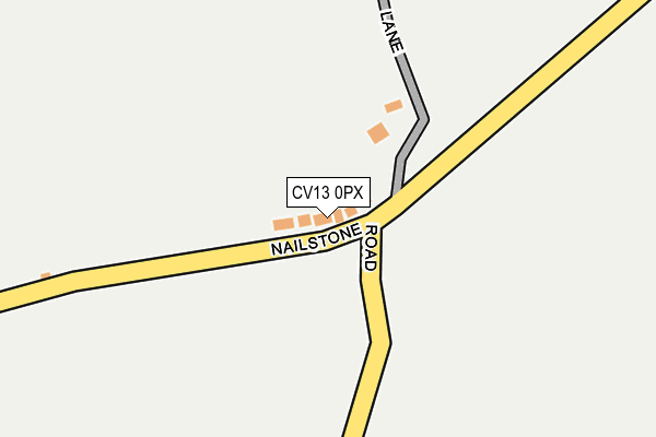 CV13 0PX map - OS OpenMap – Local (Ordnance Survey) CV13 0PX map - OS OpenMap – Local (Ordnance Survey)