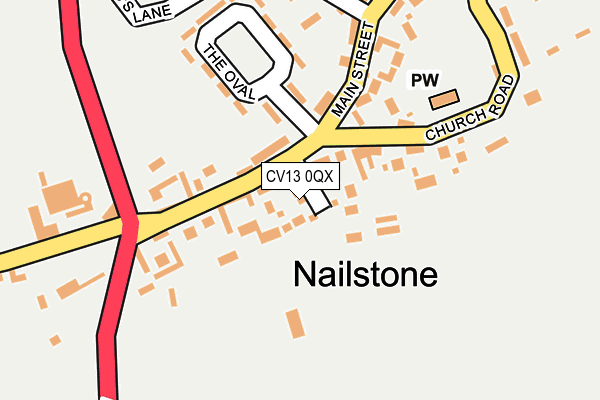 CV13 0QX map - OS OpenMap – Local (Ordnance Survey) CV13 0QX map - OS OpenMap – Local (Ordnance Survey)