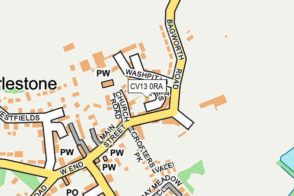 CV13 0RA map - OS OpenMap – Local (Ordnance Survey) CV13 0RA map - OS OpenMap – Local (Ordnance Survey)