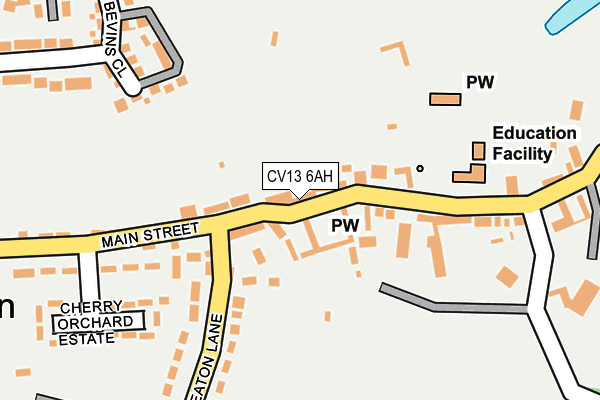 CV13 6AH map - OS OpenMap – Local (Ordnance Survey) CV13 6AH map - OS OpenMap – Local (Ordnance Survey)