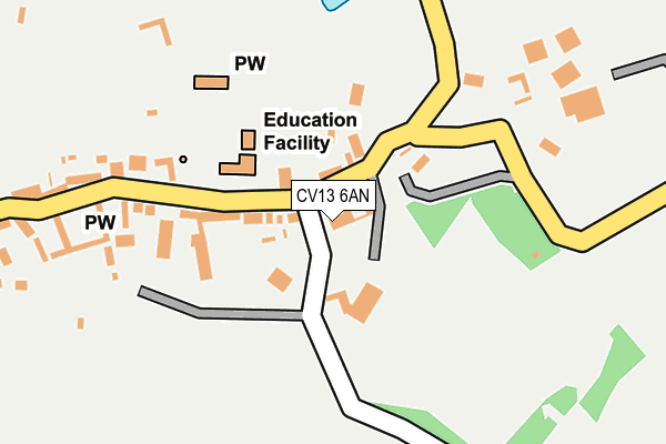 CV13 6AN map - OS OpenMap – Local (Ordnance Survey) CV13 6AN map - OS OpenMap – Local (Ordnance Survey)