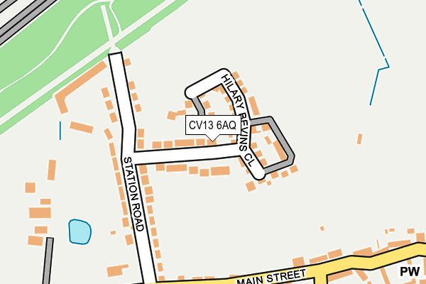 CV13 6AQ map - OS OpenMap – Local (Ordnance Survey)