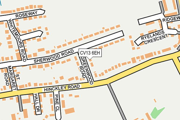 CV13 6EH map - OS OpenMap – Local (Ordnance Survey) CV13 6EH map - OS OpenMap – Local (Ordnance Survey)