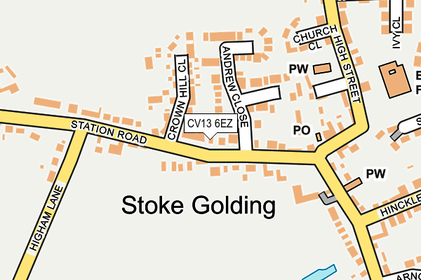 CV13 6EZ map - OS OpenMap – Local (Ordnance Survey) CV13 6EZ map - OS OpenMap – Local (Ordnance Survey)